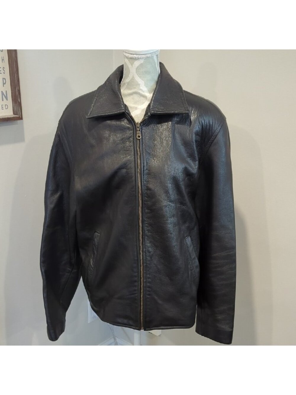 Casa Nova Men's Black Leather Jacket